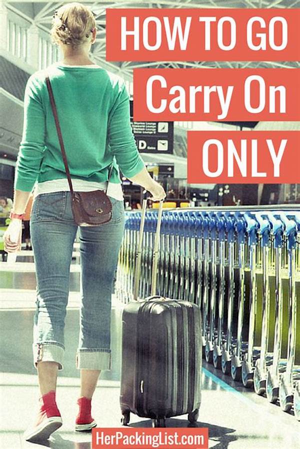 How To Travel With Only A Carry-on